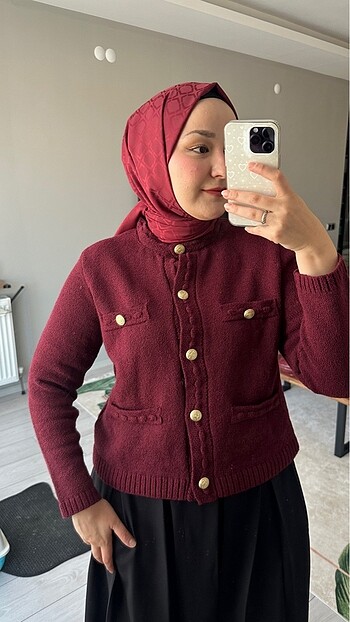 Bordo hırka