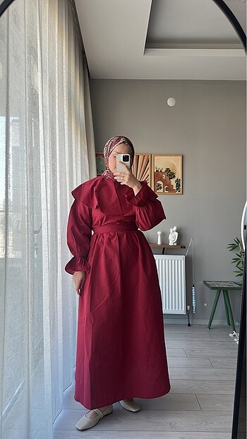 Bordo elbise