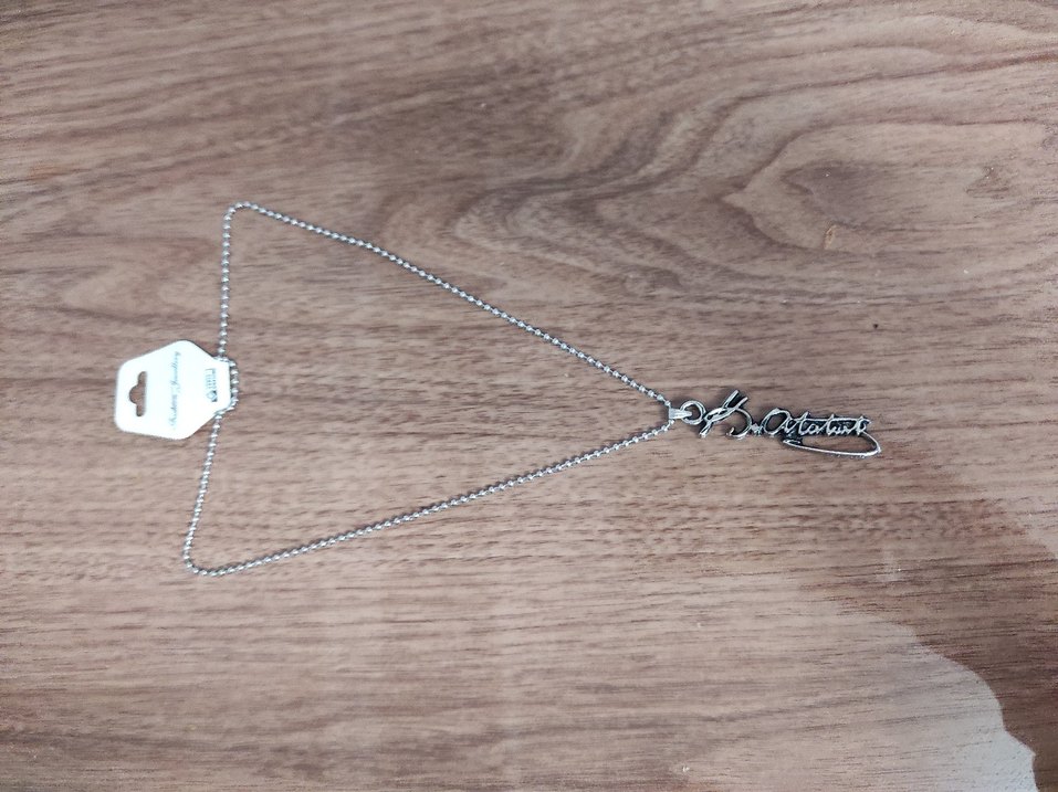 Uzun Zincir Detayl ATATÜRK amblem uçlu  unisex Kolye - Görsel 2