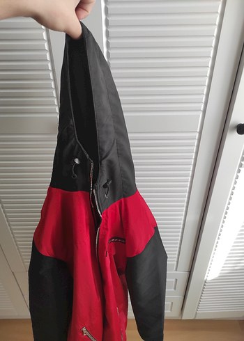 Unisex Kırmızı Fermuarlı Rüzgarlık - Görsel 7