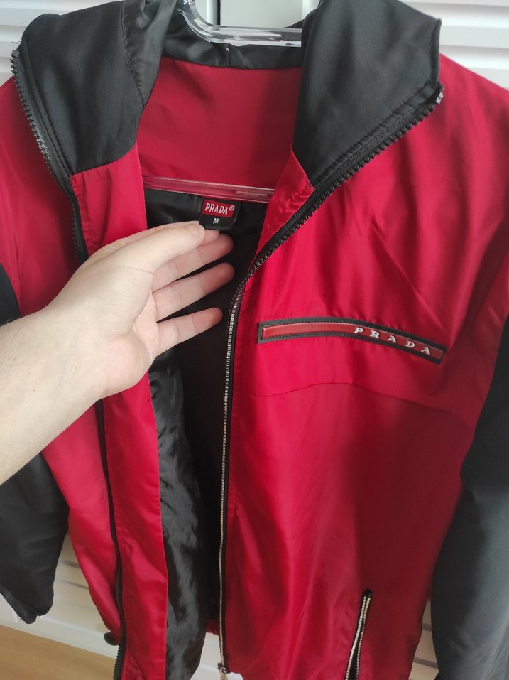 Unisex Kırmızı Fermuarlı Rüzgarlık - Görsel 3