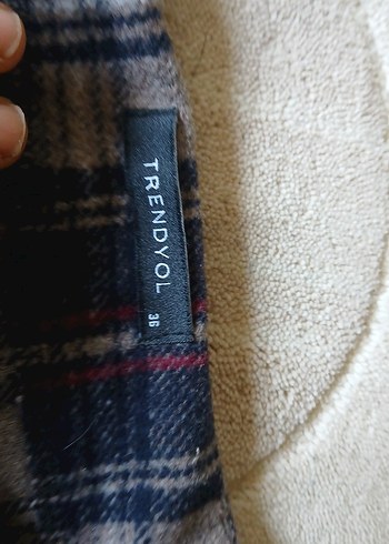 Düğmeli Ekose Midi Kadın Etek - Görsel 3