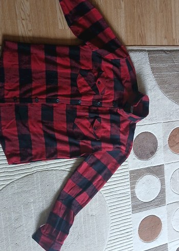 Kırmızı Siyah Kareli Kadın Gömlek - Görsel 2