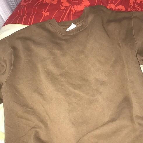 pull & bear kahverengi kadın sweatshirt