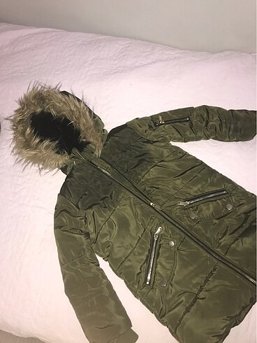 LC Waikiki 4 5 yaş haki kız çocuk montu