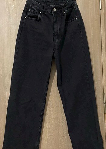 xs Beden Siyah Midi Kadın Denim Pantolon