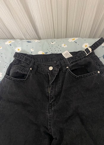 Gri Bol Kesim Kadın Denim Pantolon - Görsel 3