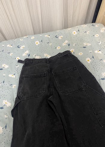 Gri Bol Kesim Kadın Denim Pantolon - Görsel 2