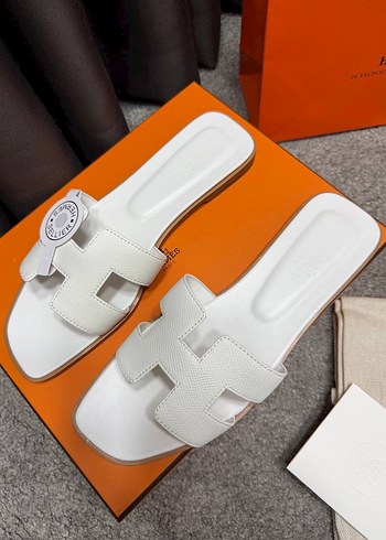 Hermes Hermes Beyaz Kadın Terlik Stiletto