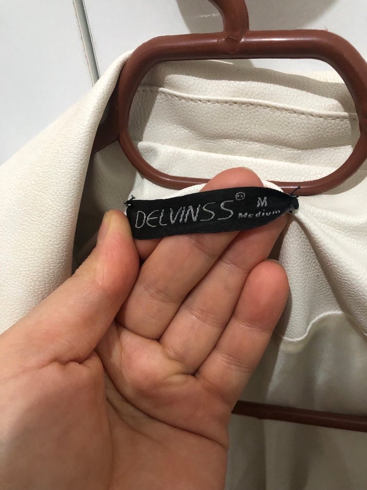 Beyaz Kadın Deri Ceket - Görsel 2