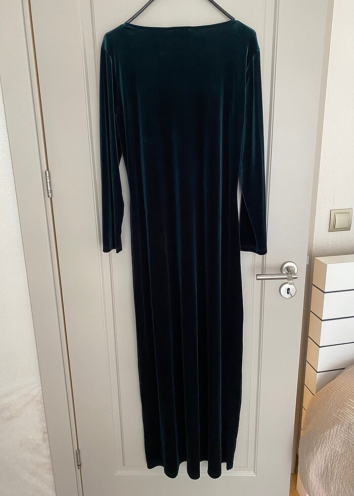 uzun kadife abiye - Görsel 2