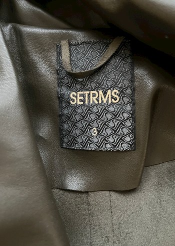 setrms Kemerli Kolsuz Uzun Deri Trençkot - Görsel 3