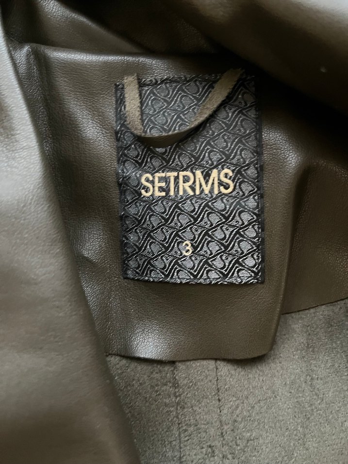 setrms Kemerli Kolsuz Uzun Deri Trençkot - Görsel 3