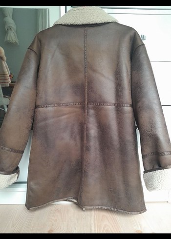 Kahverengi Kürklü Deri Kadın Ceket - Görsel 2