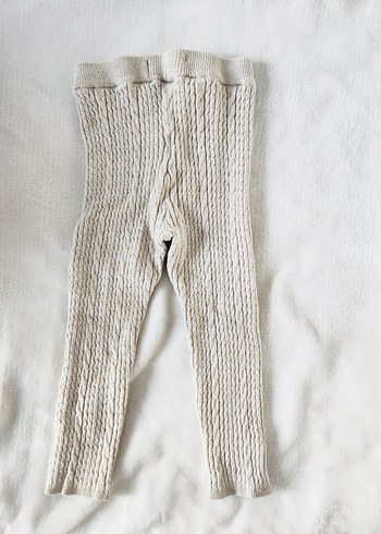 Zara Kız Çocuk Bej Örgü Tayt - Görsel 3