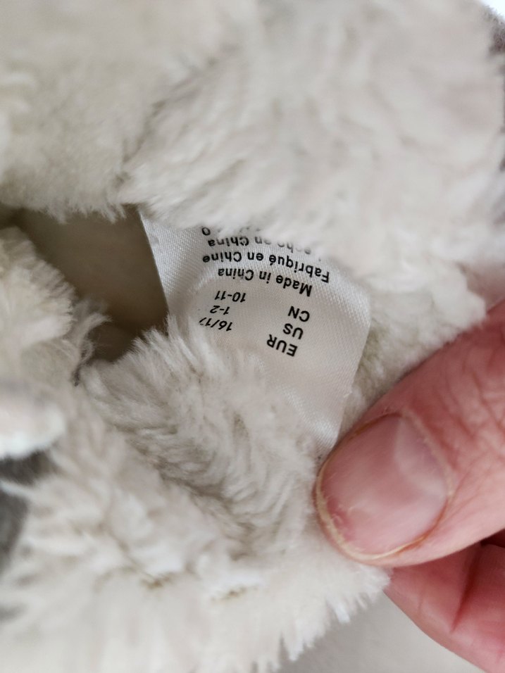 H&M Kız/Erkek  Çocuk Gri Sıcak Kürklü Ev Terliği - Görsel 4