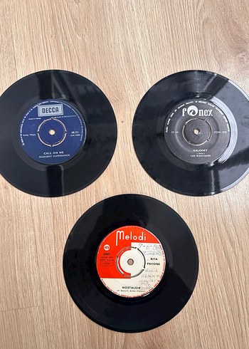 3 Adet Yabanvı 45 lik Plak Yüksek Kondisyon - Görsel 2