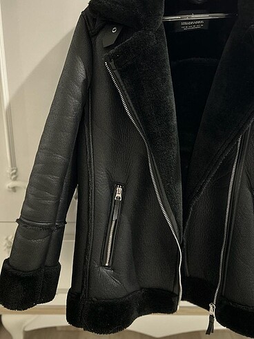 xs Beden siyah Renk Stradivarius mont