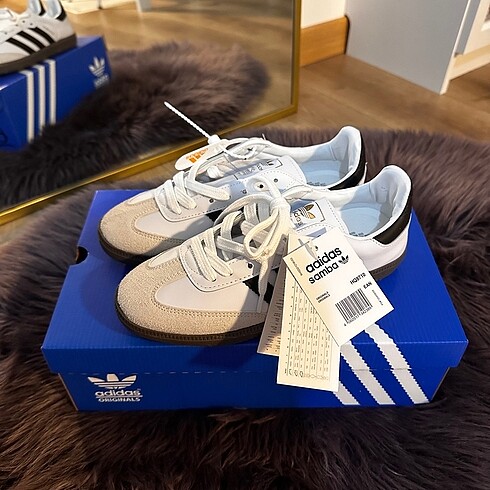 36 Beden Adidas samba beyaz-siyah (36 numara)