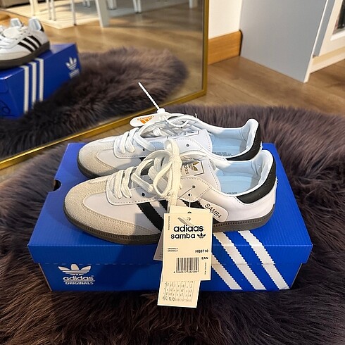 39 Beden beyaz Renk Adidas samba beyaz siyah 39 numara