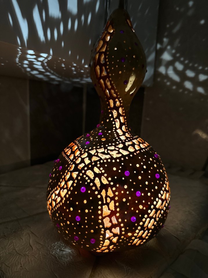 Renkli Desenli Süs Su Kabağı - Görsel 4