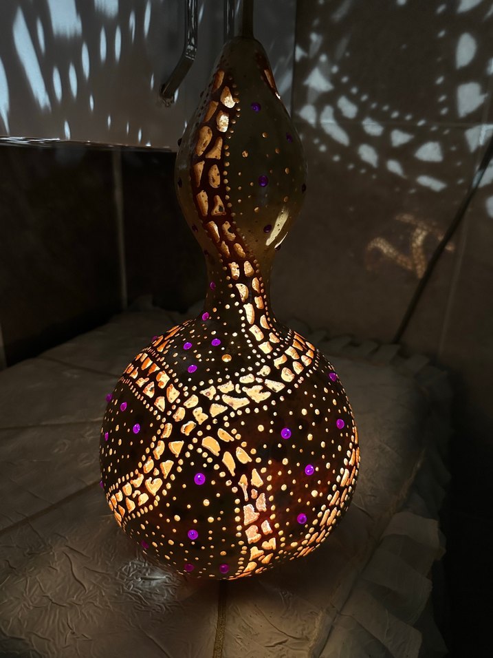 Renkli Desenli Süs Su Kabağı - Görsel 2