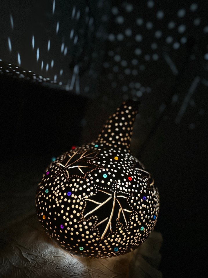 Renkli Noktalı Dekoratif Lamba - Görsel 2