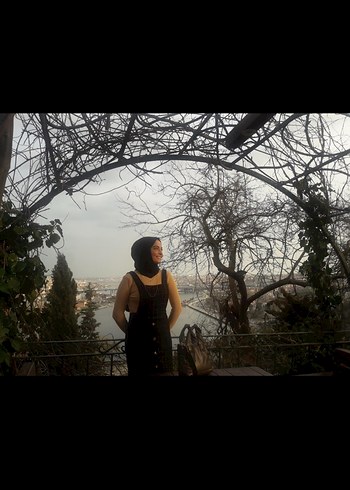 Düğmeli Siyah Kareli Midi elbise - Görsel 10