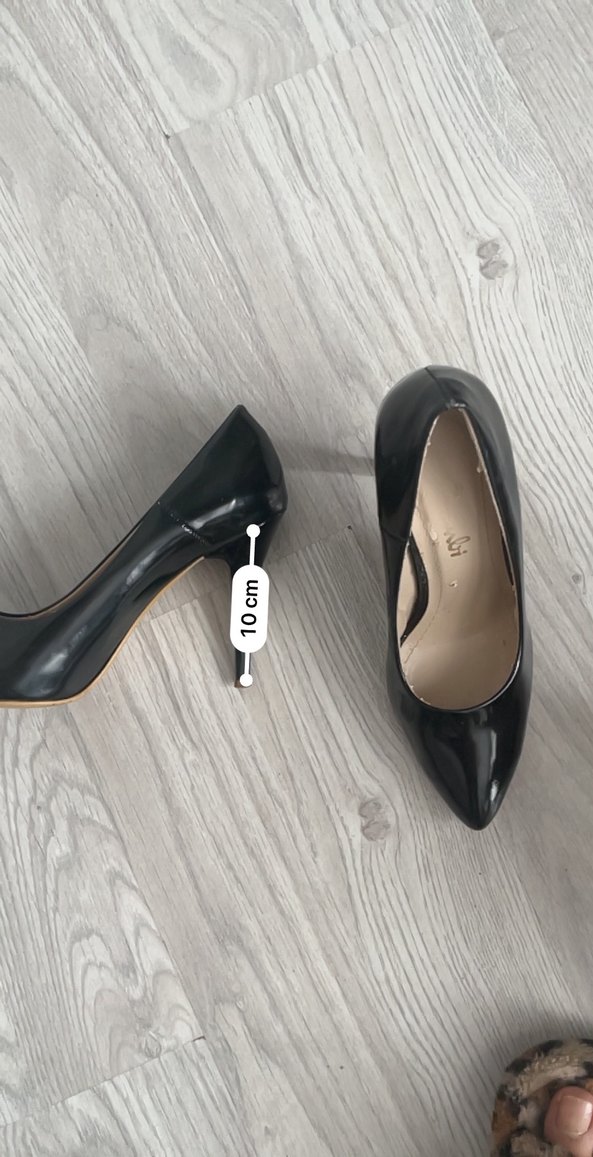 Kadın Siyah Parlak Rugan Stiletto Topuklu Ayakkabı - Görsel 5