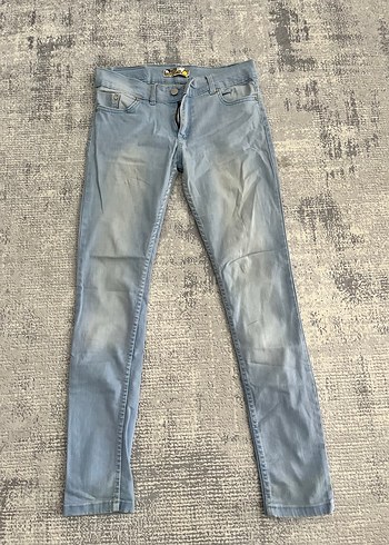 Gri Mavi Normal Kesim Kadın Denim Pantolon