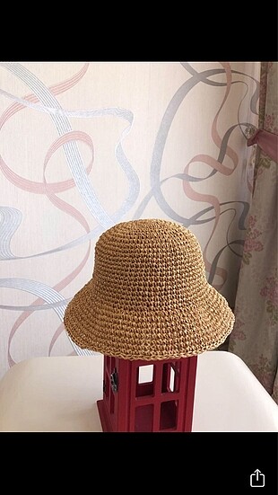 Hasır bucket model şapka