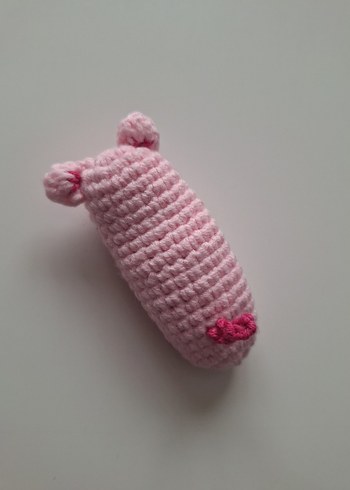 Pembe Örgü Domuz stres oyuncağı. - Görsel 2