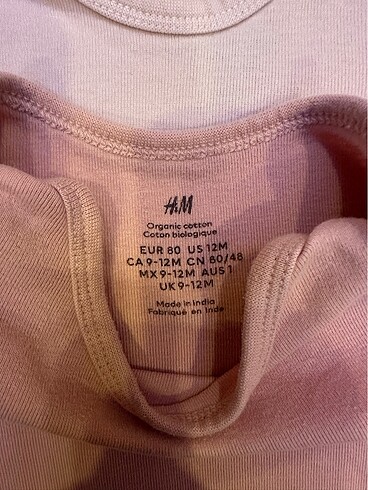 9 Ay Beden H&M 5li Pamuklu Body 9-12 ay