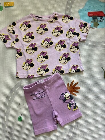 Zara Zara minnie mouse tişört ve bisikletçi tayt takım 1.5 yaş