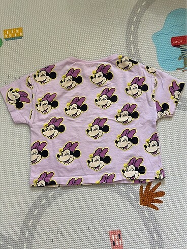 1,5 Yaş Beden Zara minnie mouse tişört ve bisikletçi tayt takım 1.5 yaş