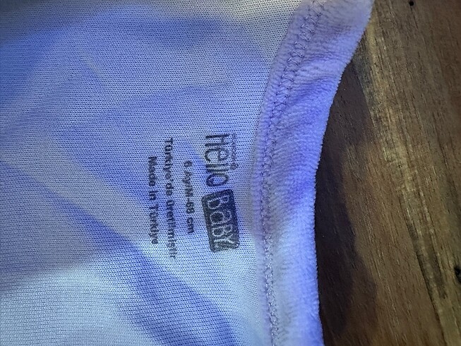 HelloBaby Hello baby kadife patikli çıtçıtlı tulum 6 ay Lila