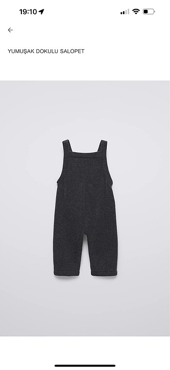 Zara Salopet 9-12 ay Yumuşak Dokulu