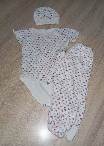 Bebe Kız Beyaz Kısa Kollu Takım - Görsel 2