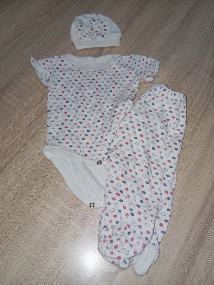 Bebe Kız Beyaz Kısa Kollu Takım - Görsel 2