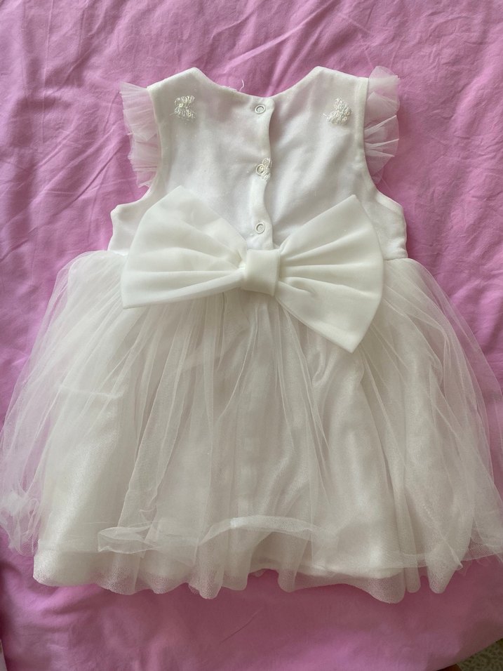 Kız Çocuk Beyaz Fırfırlı Elbise - Görsel 2