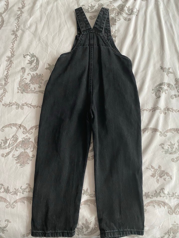 Erkek Çocuk Siyah Denim Askılı Tulum - Görsel 3