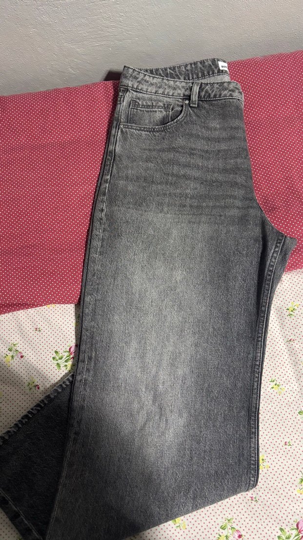 Bershka Gri Jeans - Görsel 3