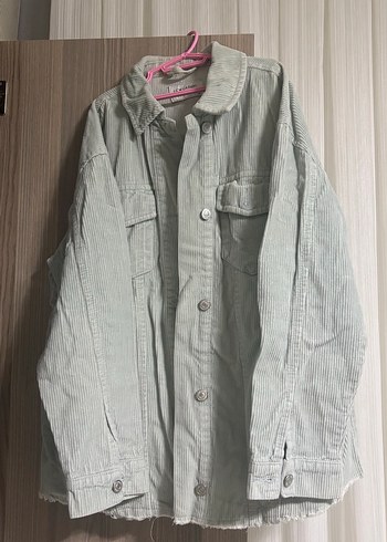 LCW Su yeşili keten ceket - Görsel 4