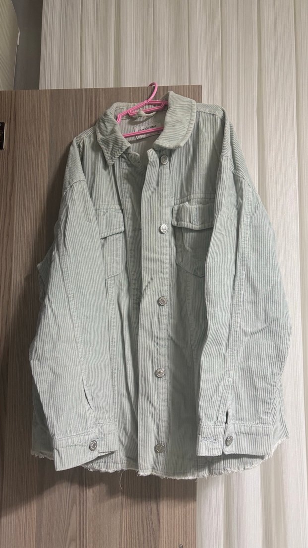 LCW Su yeşili keten ceket - Görsel 4