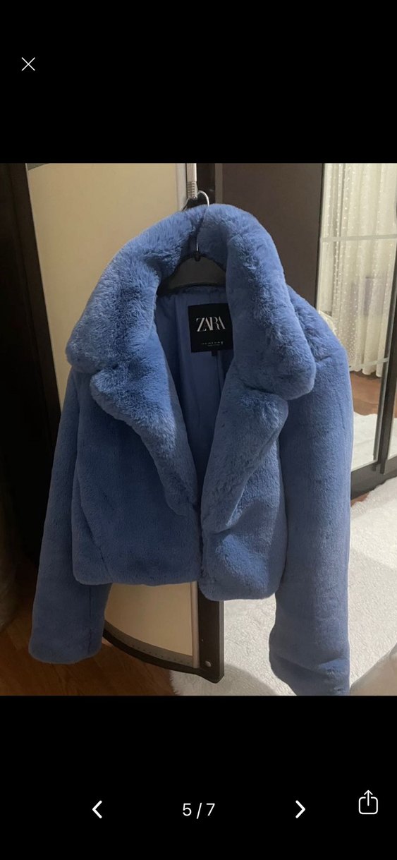 Mavi Peluş kürk - Görsel 3
