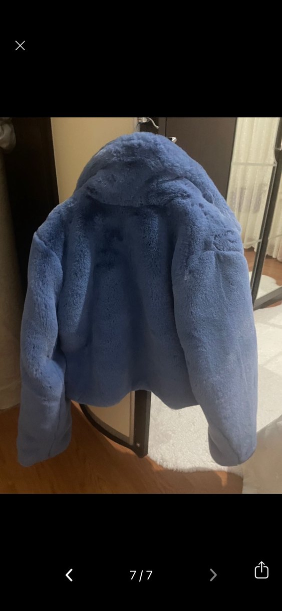 Mavi Peluş kürk - Görsel 2