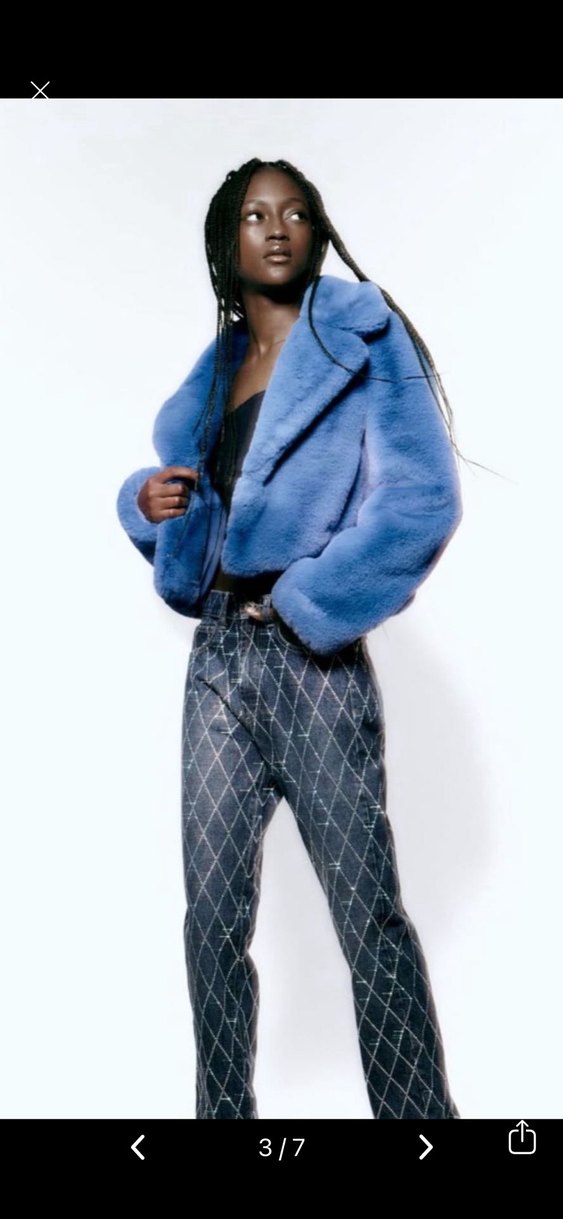 Mavi Peluş kürk - Görsel 5