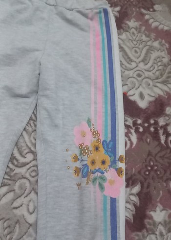 Kız Çocuk Gri Bağcıklı Rahat Tayt - Görsel 2