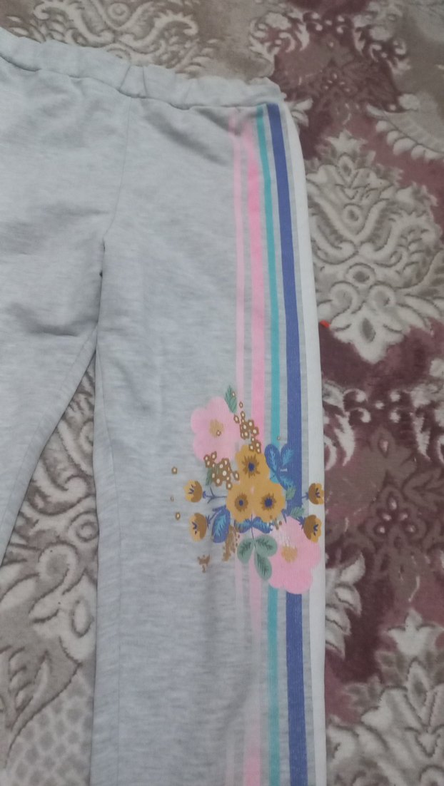 Kız Çocuk Gri Bağcıklı Rahat Tayt - Görsel 2