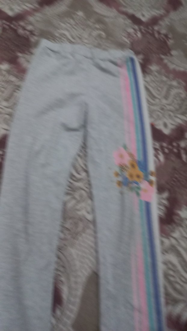 Kız Çocuk Gri Bağcıklı Rahat Tayt - Görsel 3